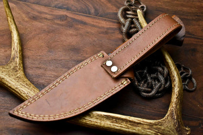 HS-408 | Custom Handmade Awesome Wood Handle Damascus Steel Hunting Knife - Great Price
