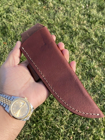 HS-572 Custom Hand Forged Damascus Steel HUNTING Knife W/ Wood Handle / Full Tang
