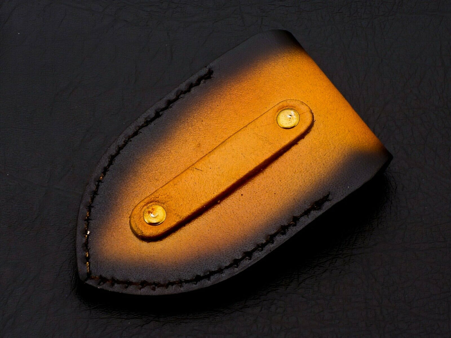 HS-1117 Rare Custom Hand Forged Damascus Steel Back Lock Resin Handle Knife