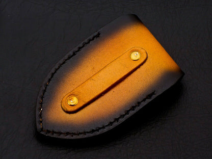 HS-1117 Rare Custom Hand Forged Damascus Steel Back Lock Resin Handle Knife