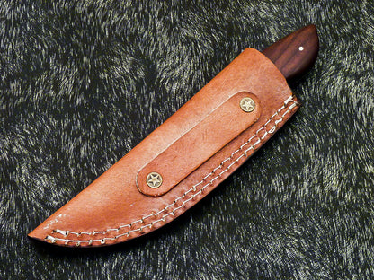 HS-580 Custom Hand Forged Damascus Steel 8" Hunting Knife -Pakka & Natural Wood