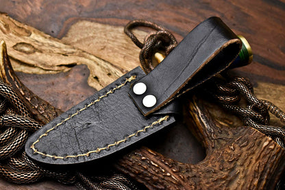 HS-713 Custom Handmade Awesome Hard Wood Handle Damascus Steel Skinner Knife With Best Price