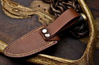 HS-676 Custom HandMade Damascus Steel Blade Hunting Miniature Knife | HARD WOOD