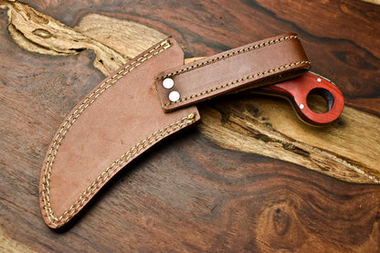 HS-905 Custom Handmade Damascus Hunting Blade Karambit Camping Full Tang Knife