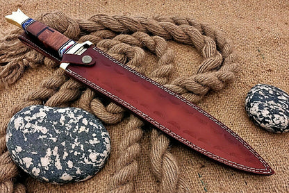 HS-1101 | Custom Handmade Steel D2 Fighter Hunting Combat Mini Sword knife With Resin Handle