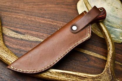 HS-596 Handmade Damascus Skinning Blade Camping Full Tang Knife