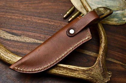 HS-617 Handmade Damascus Skinning Blade Camping Full Tang Knife