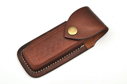 Custom Handmade Damascus Folding-Pocket Knife With Camel Bone Handle