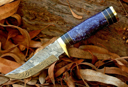 HS-475 Custom Handmade Damascus Hunting Knife With Resin Handle