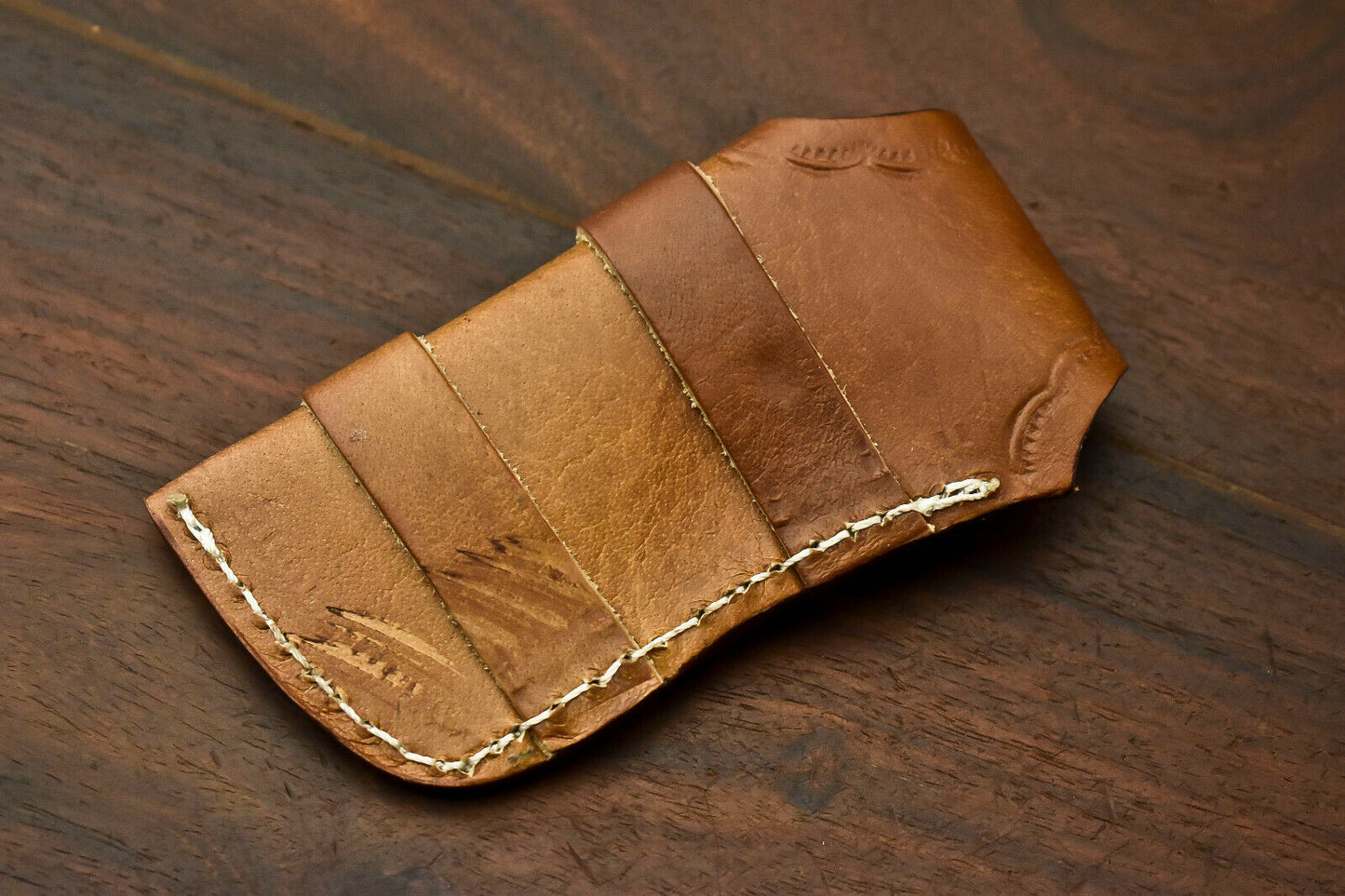 Custom Handmade Damascus Steel Pocket Folding Knife - Beautiful Walunt Wood Handle