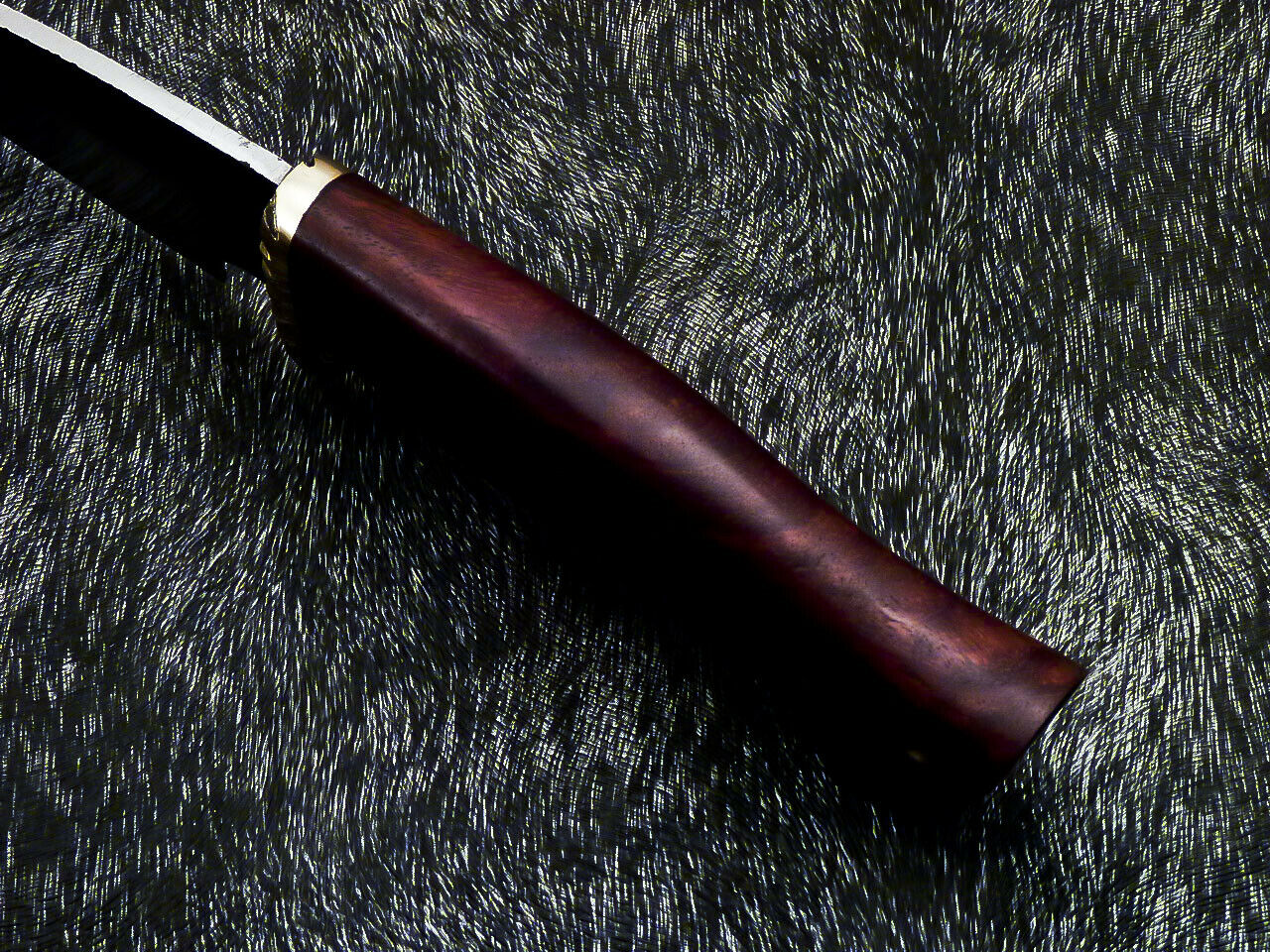 HS-377 '' Custom Hand Forged Railroad Spike Carbon Steel 10" Skinning Knife Wood