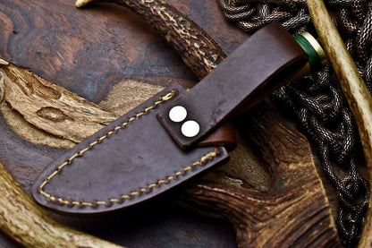 HS-710 Custom Handmade Damascus Steel Skinner Knife - BeautifulWood Handle