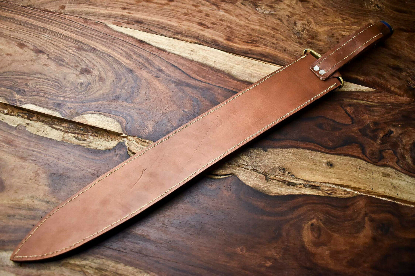 HS-1094 | 26.0" HUGE!!! Custom Hand Made Damascus Steel Blade Sword | WALNUT WOOD