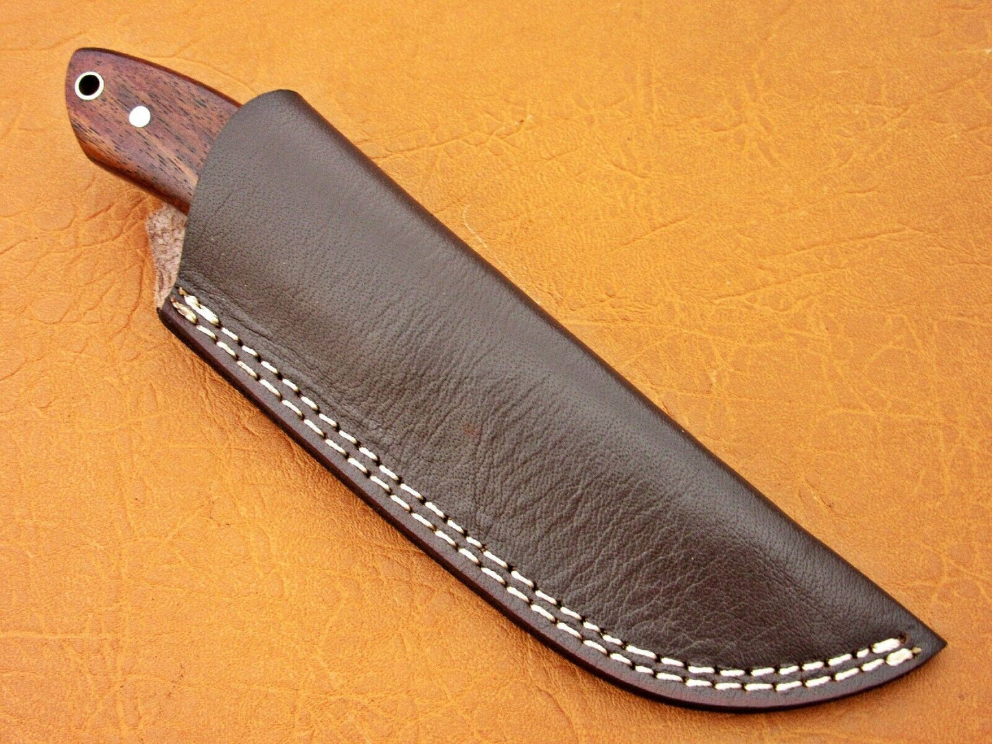 HS-773 Custom Handmade Damascus Skinner Knife With Wood Handle
