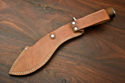 HS-869 Custom Handmade Damascus Steel Hunitng/Kukri Knife - Colour Camel Bone Handle