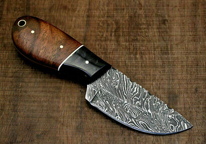 HS-770 Custom Handmade Damascus steel Hunting,Skinner Knife Handle Rose Wood