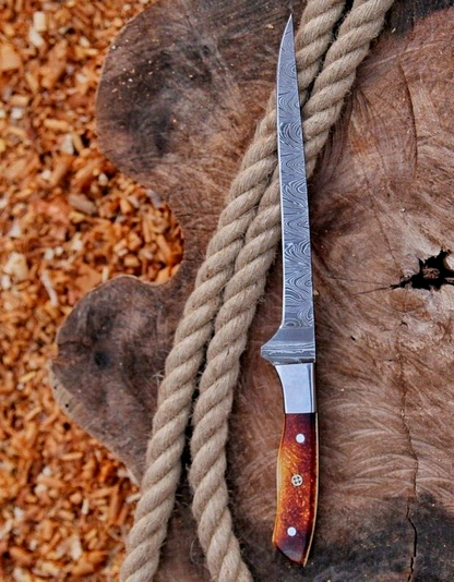 Damascus Fillet Knife – Camping, Hunting & Fishing | HS-1045