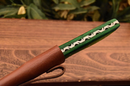 HS-832 Custom Handmade Damascus Skinner Knife With Hard Wood Handle