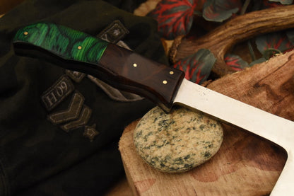 HS-1079 | Custom Handmade Steel Tomahawk knife, Hatchet, Axe,Integral Hard Wood