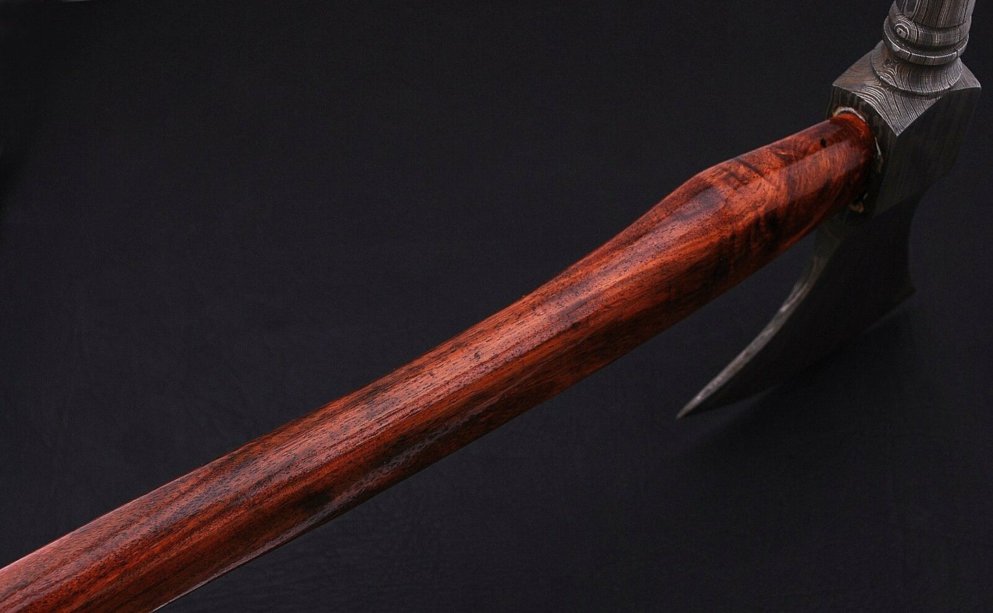 HS-1076 | Custom Handmade Damascus Hand Forged Tomahawk axe With Rose Wood