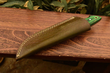 HS-836 Custom Handmade Damascus Skinner Knife With Hard Wood Handle