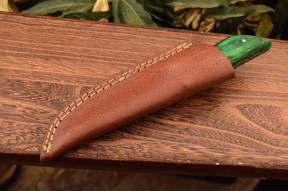 HS-832 Custom Handmade Damascus Skinner Knife With Hard Wood Handle