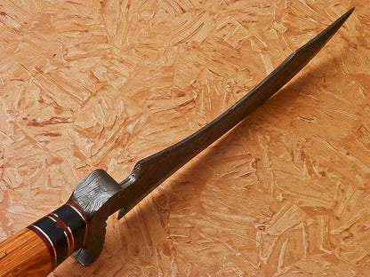 HS-546 Custom Handmade Damascus Hunting Knife With Hard Wood Handle