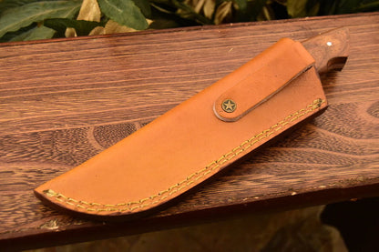 HS-835 Custom Handmade Damascus Skinner Knife With Hard Wood Handle
