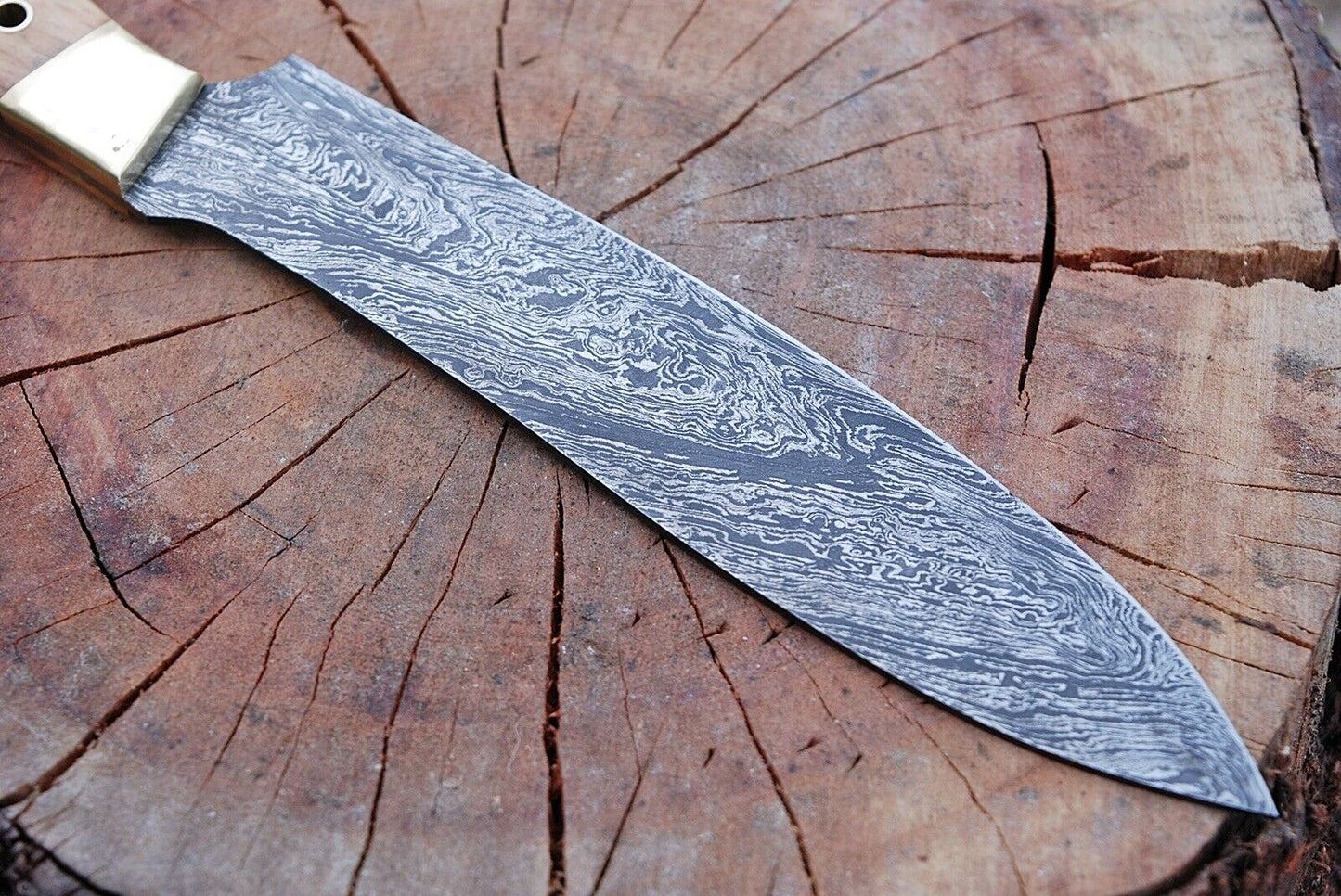 HS-290 Custom Handmade Damascus Kitchen/Chef Knife - Wood Handle - Best Price