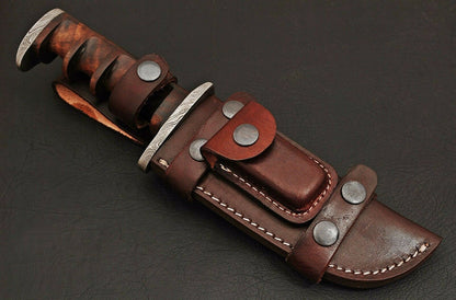 HS-536  Custom Handmade Damascus Hunting Forged Blade, Survival,Tracker Camping,Sporting Knife Rose Wood