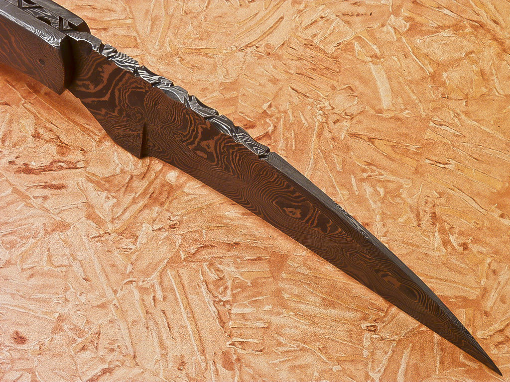 HS-917 Custom Handmade Damascus Karambit Style Knife With Hard Wood Handle