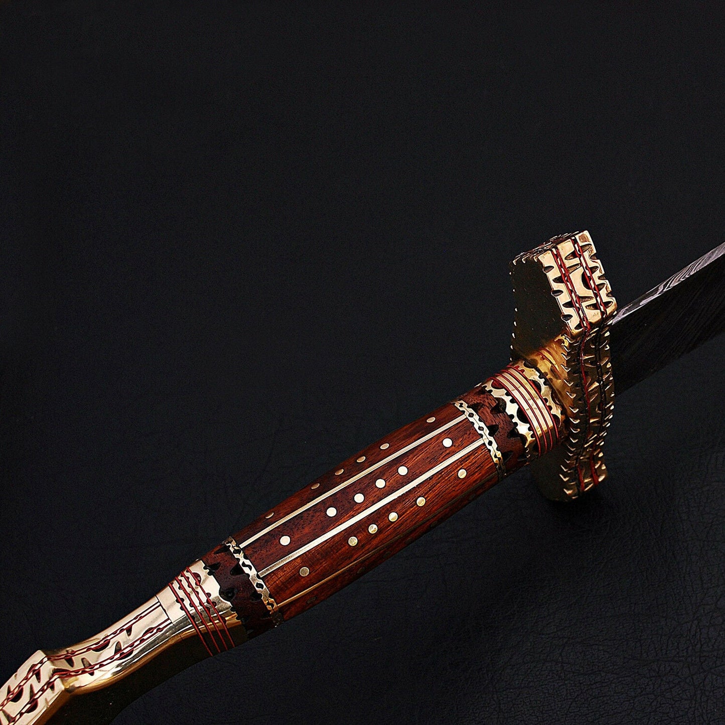 Custom Handmade Damascus Dagger Sword Knife With Wood Handle Handle