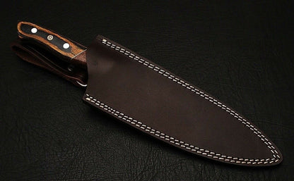 HS-285 Custom Handmade Damascus Kitchen/Chef Knife - Pakka Wood Handle - Best Price