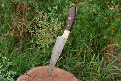 HS-292 Custom Handmade Damascus Kitchen/Chef Knife - Micarta Handle - Best Price