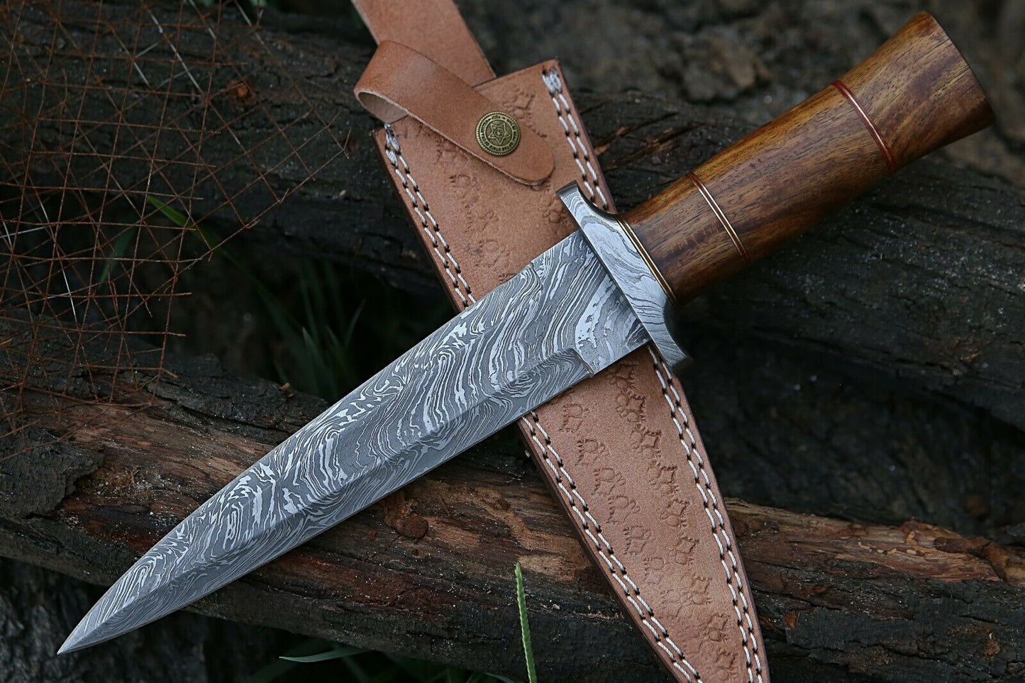 HS-368 '' Damascus Steel Dagger Knife, Hunting Dagger Knife, Hand Forged knife, Heavy duty