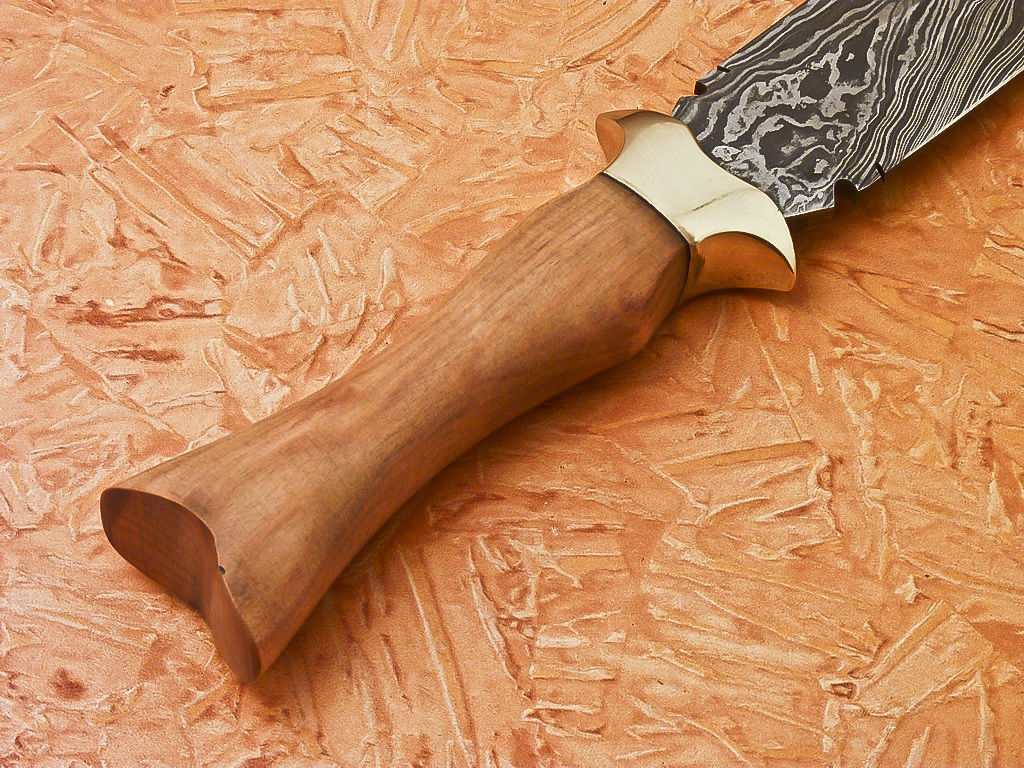 HS-868 Custom Handmade Damascus Dagger Knife With Wood Handle