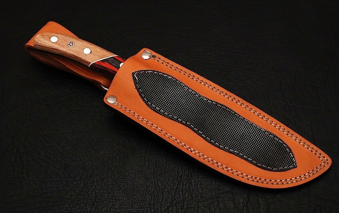 HS-287 Custom Handmade Damascus Kitchen/Chef Knife - Wood Handle - Best Price