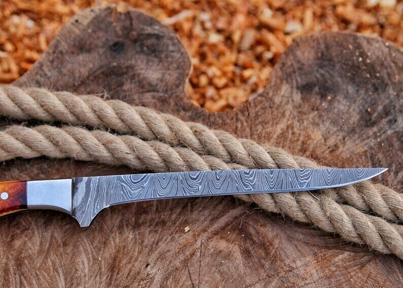Damascus Fillet Knife – Camping, Hunting & Fishing | HS-1045