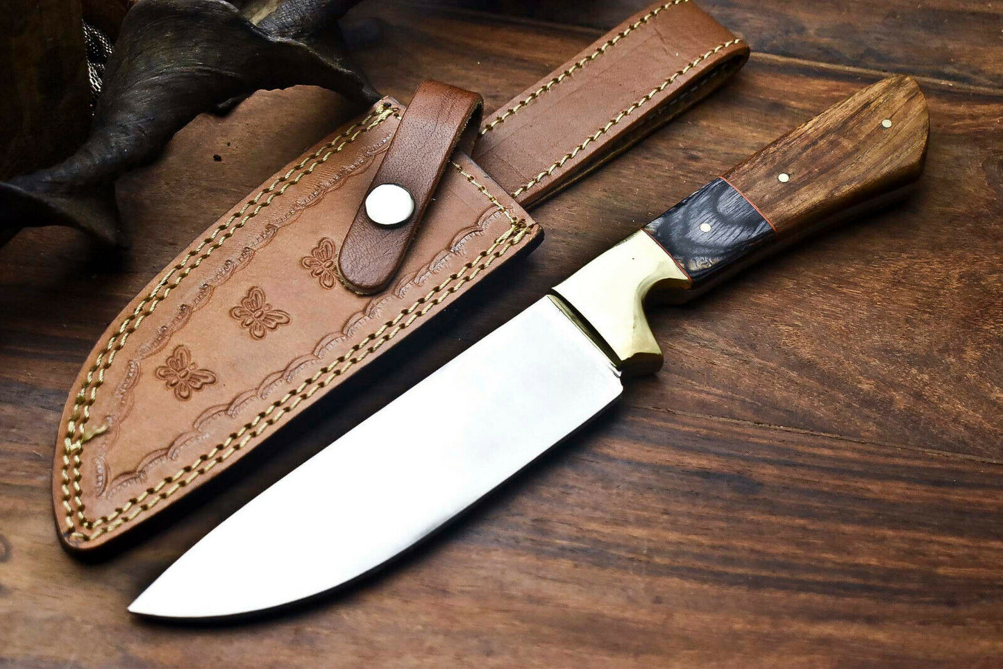 HS-399'' Custom Hand Made D2 Tool Steel Blade Full Tang Camping Knife