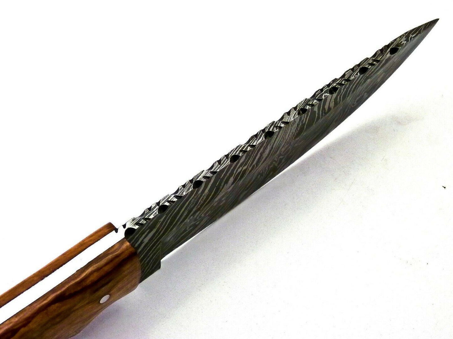 HS-823 Custom Handmade Damascus Skinner Knife With Wood Handle
