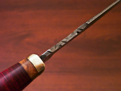 HS-520 Custom Handmade Damascus Hunting Blade Knife With Natural & Hard Wood Handle