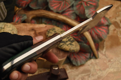 HS-1079 | Custom Handmade Steel Tomahawk knife, Hatchet, Axe,Integral Hard Wood