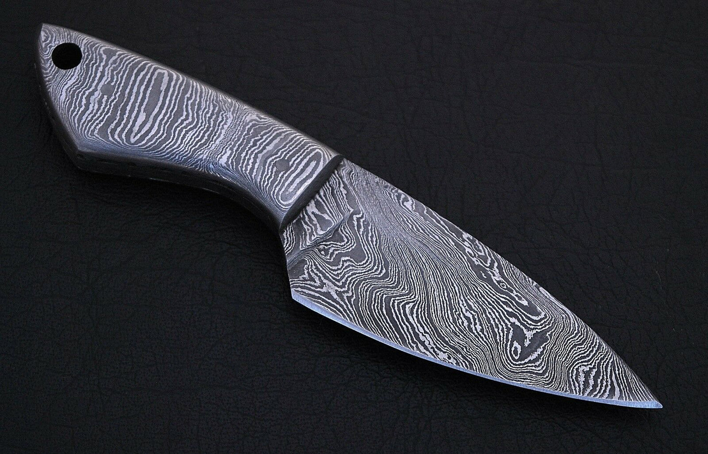 HS-854 Custom Handmade Full Damascus Mini Skinner Knife Overall - 6'