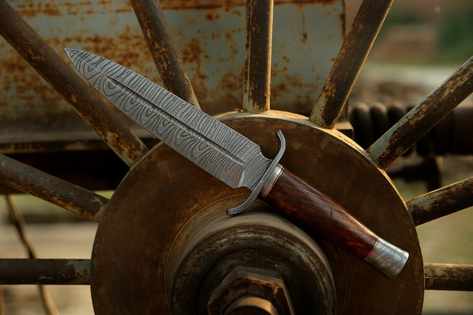 handmade damascus dagger knife 12.5 inch