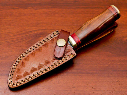 HS-514 Custom Handmade Damascus Hunting Edc Knife With Wood Handle