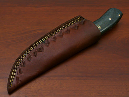 HS-818 Custom Handmade Damascus Skinner Knife With Micarta Sheet Handle