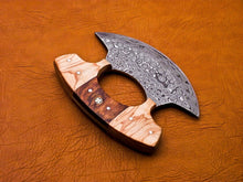 Load image into Gallery viewer, HS-1026 Damascus Ulu Knife, Damascus chef Knife, Christmas Gift, Hand Forged ulu Knife, Pizza Cutter, Handmade Knives, Pizza Axe, Gifts For Him
