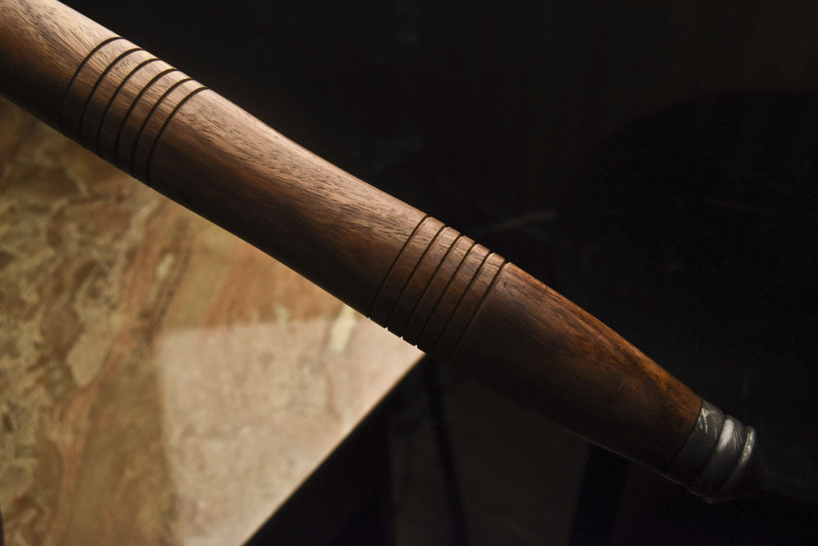 HS-1084 | Custom Handmade Damascus Tomahawk knife, Hatchet, Axe,Integral Natural Wood