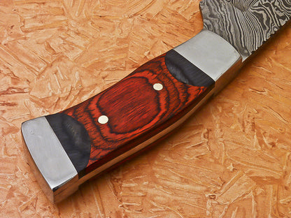 HS-547 Custom Handmade Damascus Hunting  Knife With Hard Wood Handle