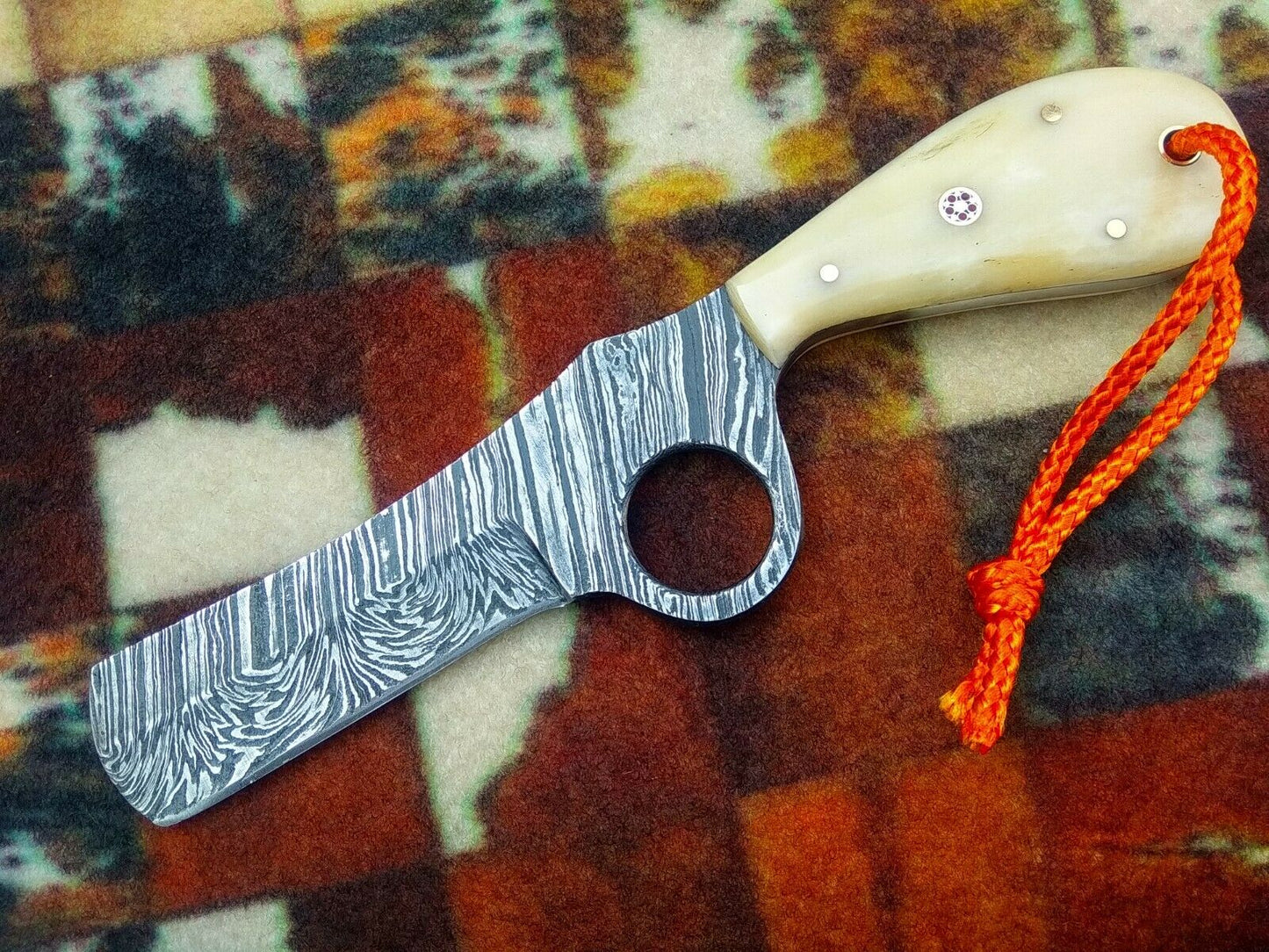HS-990 HANDMADE COWBOY KNIFE 8" DAMASCUS BULL CUTTER KNIFE